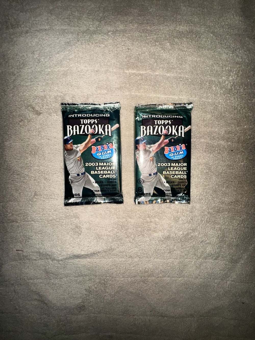 Lot of 2 2003 Topps Bazooka Major League Baseball Sealed Card Packs